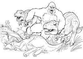 16 king kong printable coloring pages for kids. King Kong Vs T Rex Coloring Page Free Printable Coloring Pages For Kids