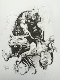 Artwork Batman Comic Art Black And White Batman And Joker By Gary Frank Batman Comic Art Batman Art Batman Vs Joker