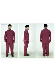 Free butang + sampin !!! Cy V2200 Baju Melayu Dual Tone Muslim Muslimin Dewasa Pumpkin Orange Maroon Emerald Green Dusty Purple Yellow Green Indigo Blue Jade Green Dusty Magenta Stone Grey