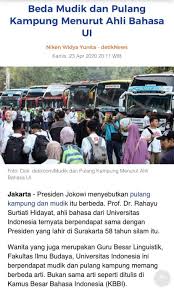 Suatu siang yang panas, kulihat seorang pengemis didepan rumahku sedang berteduh dari teriknya matahari yg panas. Katakita Banyak Yang Dari Kemaren Nafsu Ingin Bully Jokowi Karena Perkataannya Soal Kata Mudik Dan Pulang Kampung Tapi Sayang Setelah Mereka Buka Kbbi Dan Diperkuat Oleh Penjelasan Ahli Linguistik Guru Besar
