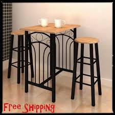 Breakfast Table Kitchen Space Saver Table And 2 Chairs Set Dining Small Furnitur Bar Table And Stools Breakfast Bar Table Pub Table Sets