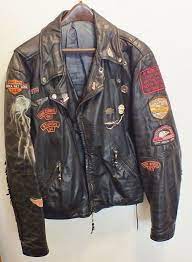 Vintage Motorcycle Leather Jacket Black Made In Usa Mens 44 Highly Decorated Sandiegoleatherja Leather Jacket Black Leather Motorcycle Jacket Leather Jacket