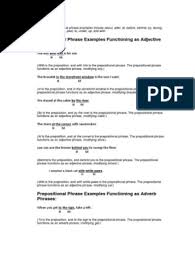 We did not find results for: Common Prepositional Phrase Examples Include Preposition And Postposition Adverb