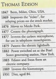 Thomas Edison Timeline For Kids Bing Images Edison