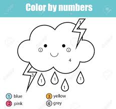 Une licorne est une créature légendaire qui ressemble à un cheval avec une. Coloriage Avec Personnage De Nuage Mignon Couleur Par Numeros Jeu Educatif Pour Enfants Dessin Activite Enfants Feuille Imprimable Numeros D Apprentissage Theme Meteo Clip Art Libres De Droits Vecteurs Et Illustration Image