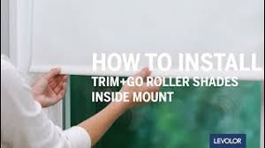 Larger sets of blinds often have a support bracket that should be located at the top center of. How To Install Levolor Trim Go Fabric Solar And Vinyl Shades Inside Mount Youtube