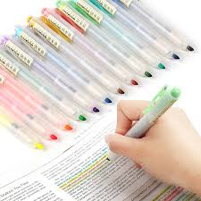 6pcs Set Retractable Highlighters Refillable Pastel Highlighter Pen Fluorescence Markers For Journa Pastel Highlighters Pens Pastel Highlighter Highlighter Pen