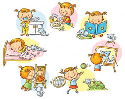 Adorable classroom rules posters with pictures that really illustrate expectations. á Daily Routine Stock Images Royalty Free Daily Activities Cartoon Pictures Download On Depositphotos