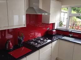 red kitchen cabinets