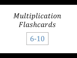 Multiply numbers up to 12 using free, online math then type the answer and flip the card. Multiplication Flashcards 6 10 Youtube