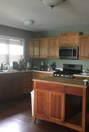 kitchen with diy painted cabinets