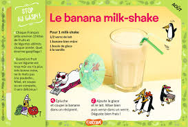Le Banana Milk Shake Une Recette Facile Pour Les Enfants De 7 A 11 Ans Avec Des Bananes Du Lait Et De La Gla Recette Facile Enfant Recette Recette Illustree