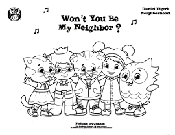 Dogs love to chew on bones, run and fetch balls, and find more time to play! Be My Neighbor Daniel Tiger Min Coloring Pages Printable Coloring Home