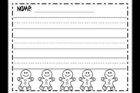 Gingerbread Writing Paper Writing Paper Kindergarten Writing Teacher Christmas