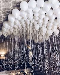 Part The Strings Like Curtains White Party Decorations Party Balloons Birthday Party Decorations