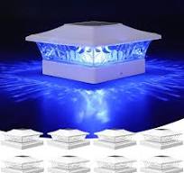VOLISUN Solar Post Cap Light 8Pack White: RGB Color Changing ...