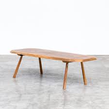 Nsdirect 36 inches round coffee table, rustic wooden surface top & sturdy metal legs industrial sofa table for living room modern design home furniture with storage open shelf (light walunt) 4.4 out of 5 stars 616. Mid Century Tree Trunk Coffee Table 1970s 83556