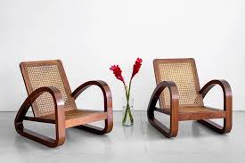 French Art Deco Caned Chairs Orange Furniture Los Angeles Art Deco Chair Deco Chairs French Art Deco