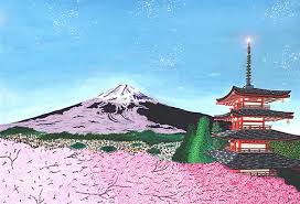 View Of Mount Fuji From Chureito Pagoda Hire An Illustrator