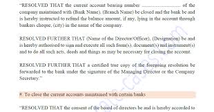 Do i need an introducer to open up a cimb preferred current account? Draft Board Resolution For Closing Bank Account Of A Company