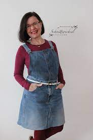 Damen mit braunen haaren sollten auf lilae etuikleider verzichten & lieber ein gelbes oder silberes. Aus Jeans Wird Ein Latzrock Schnittwechsels