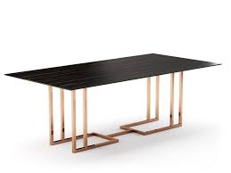 Rectangular Stainless Steel And Wood Dining Table Rhumba By Praddy In 2020 Stainless Steel Dining Table Dining Table Wood Dining Table