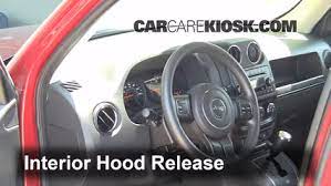 Walk to the front of the car and feel for the second stage release. How To Add Oil Jeep Patriot 2007 2017 2012 Jeep Patriot Sport 2 0l 4 Cyl
