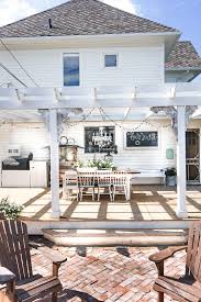 Eclectic Home Tour B Vintage Style Deck With Pergola Pergola Patio Pergola Designs