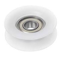 U Type Groove Pulley Nylon Coated Roller Bearing 5x22x7mm U Groove Guide  Wheel for Doors Window