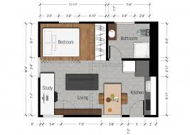 Apartments Laminate Woof Bedroom Flooring In Small Studio Apartment Plans With White Rectangula Small Apartment Plans Studio Floor Plans Studio Apartment Plan