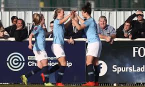 Ilkay gundogan scores twice after rodri penalty as pep guardiola's men go seven points clear. Houghton Inspires Manchester City Women To Fa Cup Win Over Tottenham Women S Fa Cup The Guardian