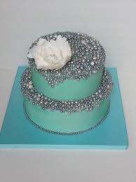 Flower Birthday Cakes For 40 Year Old Woman A Birthday Cake For A Sweet 12 Yr Old Girl Inspired By The Butter End Cake Silver Pearls Pool Blue Jeweled Flower Visit Me Cake Girl Cakes Bithday Cake
