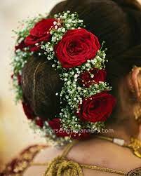 Brides Who Picked Unique Flower Jadas Bridal Hair Decorations Bridal Hairstyle Indian Wedding Flowers In Hair