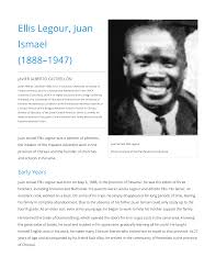 Ellis Legour, Juan Ismael (1888–1947)