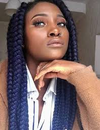 Black Box Braids With Color Tips The Miracle Of Box Braids With Color Tips Jumbo Box Braids Box Braids Hairstyles Colored Box Braids