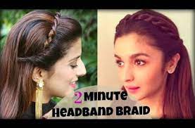 Here Are 10 Indian Hairstyles For Medium Hair Girls To Try At Home Check Out These Diy Hairstyles To Look Super Indian Hairstyles Braided Headband Hair Styles