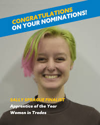 We're incredibly proud of our apprentice Sally, who has earned 2  nominations for Apprenticeship Employment Network, Apprentice of the Year  and Women in Trades! Our VIC State Manager Rhian, shared these inspiring