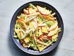 Kohlrabi And Apple Slaw Kohlrabi Is A Good Source Of Vitamin C It Makes A Great Stand In For Celery In This Riff Kohlrabi Recipes Slaw Recipes Kohlrabi Slaw