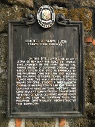 Santa Lucia Barracks Historical Marker In Intramuros Manila Present Day Santa Lucia Historical Marker Intramuros