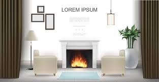 Check spelling or type a new query. Free Vector Realistic Classic Interior Elements Collection With Ceiling Floor Lamps Nightlight Armchair Sofa Ceramic Vases Table And Chairs In Living Room Fireplace