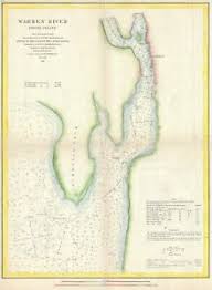 Details About 1866 U S Coast Survey Map Or Chart Of The Warren River Rhode Island