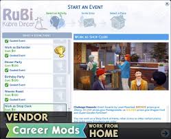 Careers » miscellaneous · entrepreneur career. Vendor Career Mod By Rubi At Mod The Sims Sims 4 Updates