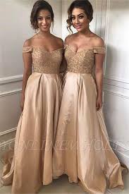 Off The Shoulder Bridesmaid Dresses Champagne Gold Sequins Dress For Maid Of Long Gold Bridesmaid Dresses Gold Sequin Bridesmaid Dress Gold Bridesmaid Dresses