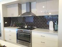 Charcoal Or Black Splashback Tiles Kitchen Splashback Designs Trendy Kitchen Tile Kitchen Splashback