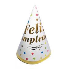 Daras un ambiente especial a tu evento ó reunión. Set De 6 Gorros Para Cumpleanos De Color Oro Con Lunares De Colores
