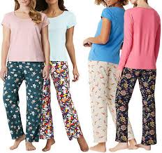 Ladies Pyjamas Set M S Cotton Women 2pcs Pj Sleep Wear Trousers Shirt Big Tall 8 99 Picclick Uk