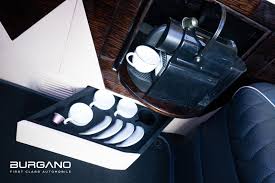 Nespresso Coffee Machine In Our Vip Vans Electrical Compartment With Accessoires Luxury First Class Vip Van By Burgano Fine Real Leather Stitched With Be Vito