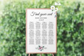 Anemone And Eucalyptus Seating Chart Sign