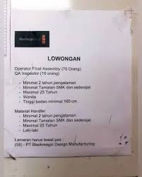 Lowongan kerja pekanbaru (koran riau pos,tribun pekanbaru,pekanbaru mx): Lowongan Kerja Batam Terbaru Hari Ini 2021 Lowongan Kerja Batam Pt Blackmagic Design Manufacturing Di 2021 Kerja