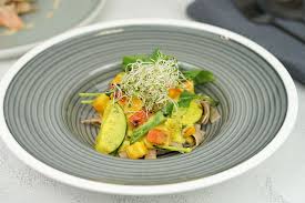 Gekeimte Nudeln Mit Hokkaidokurbis Zucchini Curry Basische Rezepte Rezept Basische Rezepte Basische Ernahrung Lebensmittel Essen